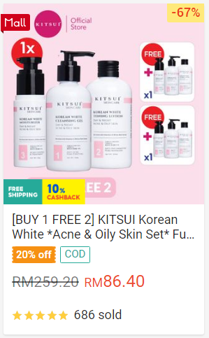 Top Sold Product - Korean White Acne Oily Skin Set