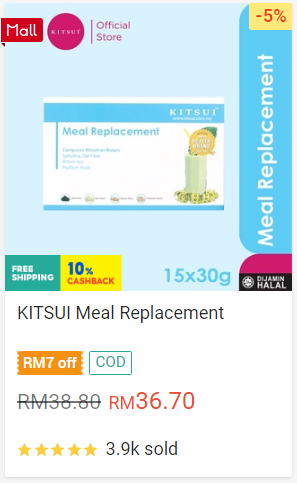 Top Sold Product - Meal Replacement