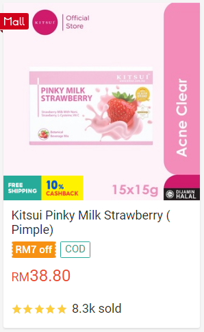 Top Sold Product - Pinky Milk Strawberry