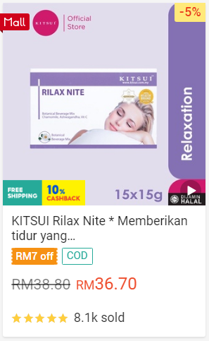 Top Sold Product - Rilax Nite